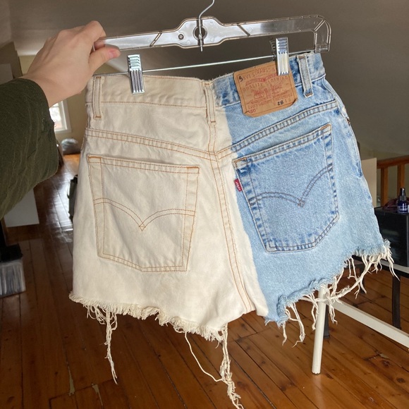❌SOLD❌Levi’s Vintage high waisted two tone shorts - Picture 6 of 7